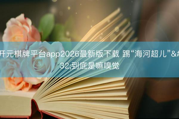 开元棋牌平台app2026最新版下载 踢“海河超儿” 到底是嘛嗅觉